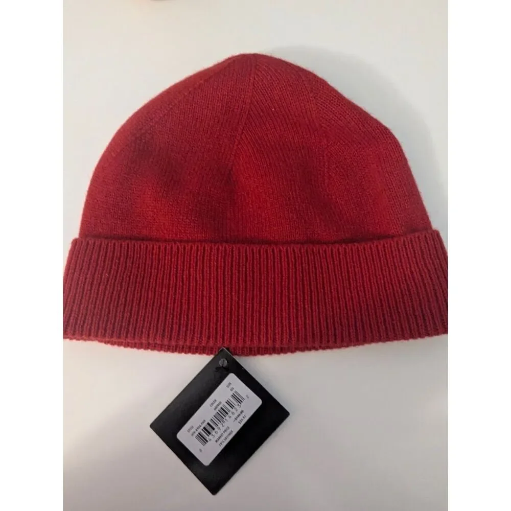 NWT Cashmere Beanie Cap Hat red Women